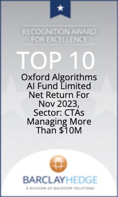 Oxford Algorithms AI Fund Limited Net Return For Nov 2023, Sector: CTAs Managing More Than $10M