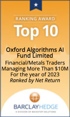 Oxford Algorithms AI Fund Limited Financial/Metals Traders Managing More Than $10M For the year of 2023 Ranked by Net Return