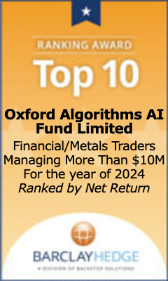 Oxford Algorithms AI Fund Limited Financial/Metals Traders Managing More Than $10M For the year of 2023 Ranked by Net Return